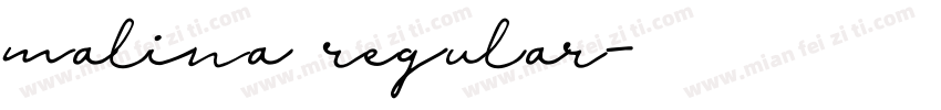 malina regular字体转换